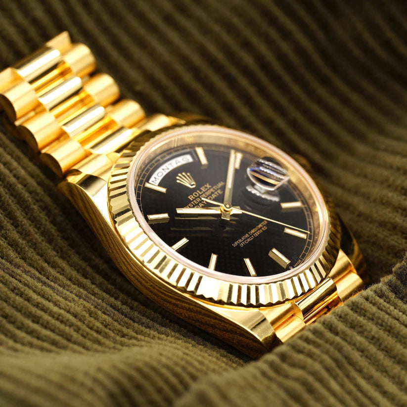 Rolex Day-Date 40mm Gold with Black Dial